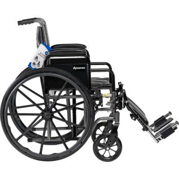Dynarex Dynarex DynaRide S2 Wheelchair, Detachable Full Arm & Foot Rest, 18inW Seat 10224